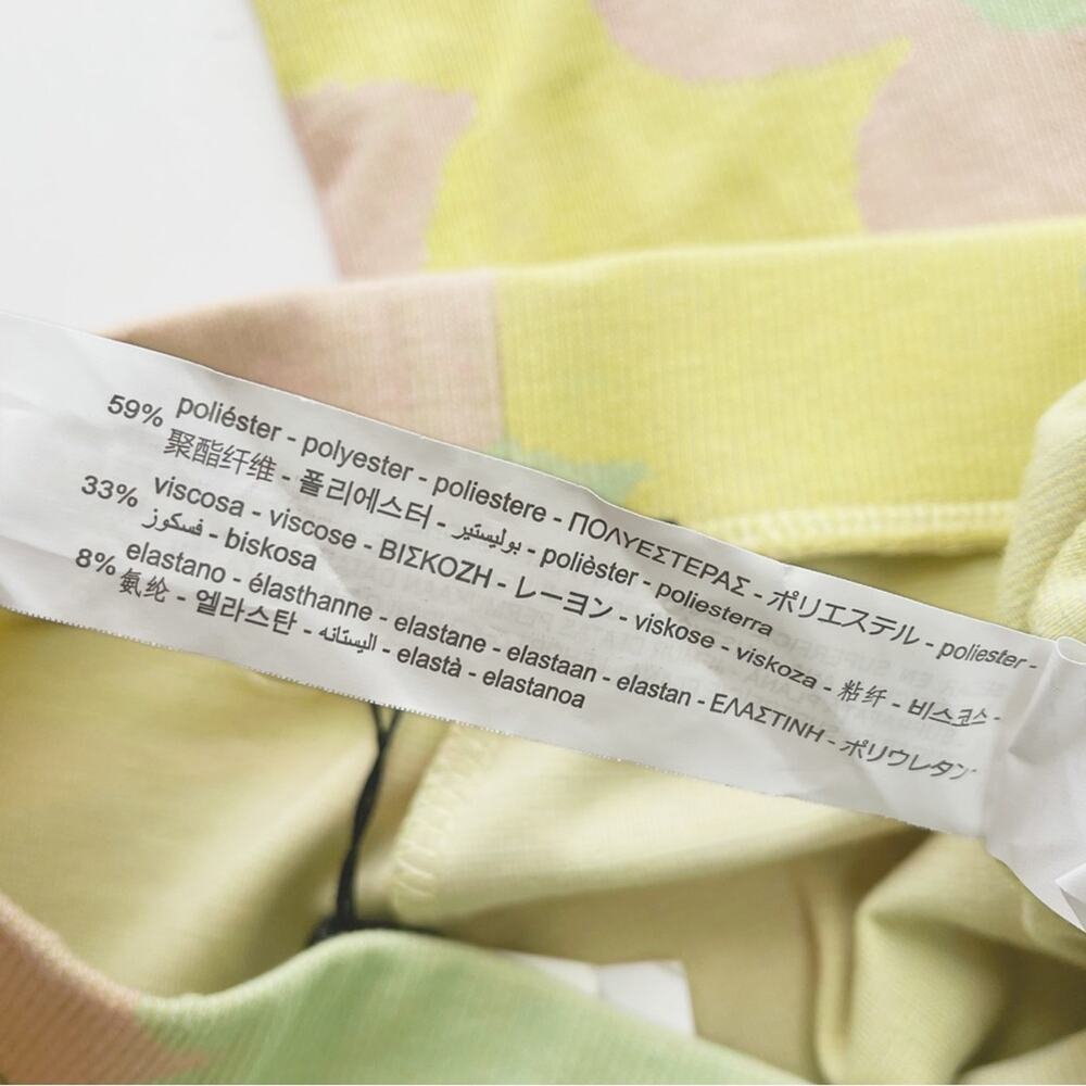 ZARA Pastel Retro Jacquard Flare Pants - Picture 8 of 8